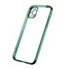 Apple iPhone 12 Pro Luxury Classic Square Frame Protection Case Dark Green With Soft Thin Transparent Camera Protector High Quality