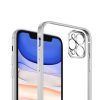 Apple iPhone 12 Pro Max Luxury Classic Square Frame Case Silver with Soft Thin Transparent Camera Protector High Quality - Bild 3