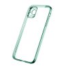 Apple iPhone 12 Pro Luxury Classic Square Frame Protection Case Green With Soft Thin Transparent Camera Protector High Quality