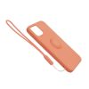 Apple iPhone 12/12 Pro Soft Liquid Silicone Case Orange with Magnetic Ring Holder Stand and Slim Hands Strap High Quality - Bild 3