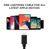 iPhone laddare 3 Meter Apple Certified Lightning Kable Svart - Bild 2