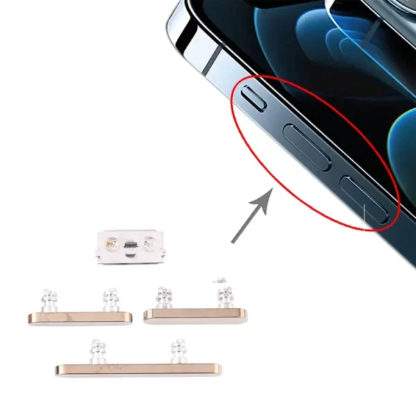 iPhone 12 Pro Max Sidoknappar - Grå - Bild 2