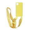 Apple iPhone 11 Pro Liquid Silicone Phone Cover With Hand Rope High Quality Yellow
