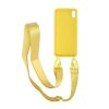 Apple iPhone X/XS Liquid Silicone Phone Cover With Hand Rope High Quality Yellow - Bild 3