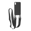 Apple iPhone X/XS Liquid Silicone Phone Cover With Hand Rope High Quality Black