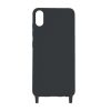 Apple iPhone X/XS Liquid Silicone Phone Cover With Hand Rope High Quality Black - Bild 3