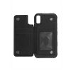 PU Leather Back Flip Kickstand Card Case Black For iPhone X/XS - Bild 3