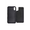 PU Leather Back Flip Kickstand Card Case Black For iPhone X/XS - Bild 7