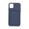 Original Candy Flower Wallet Card Slot Phone Case for iPhone 11 Blue Soft Silicone Shockproof Cover