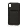 Original Candy Flower Wallet Card Slot Phone Case for iPhone XR Black Soft Silicone Shockproof Cover