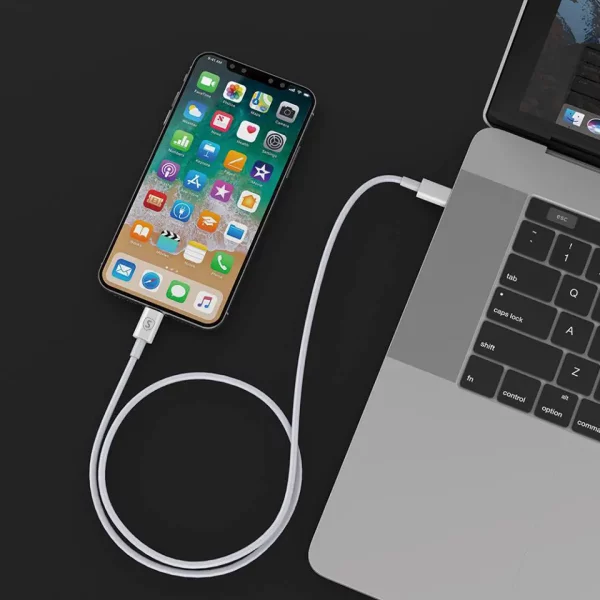 SiGN USB-C till Lightning Kabel 2.1A, 1m - Vit - Bild 2