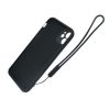 iPhone 11 Soft Liquid Silicone Case With Magnetic Ring Holder Stand and Slim Hands Strap Best Quality Black - Bild 2