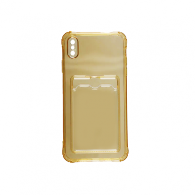 iPhone XS Max TPU Shockproof Protective Wallet Case Yellow