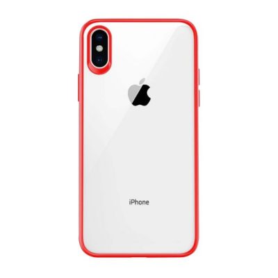 iPhone X/XS Transparent Shockproof With TPU Edge Case Red