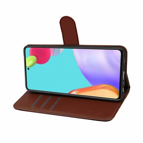 Flip Stand Läderfodral till Samsung Galaxy A72 5G Brun - Bild 3