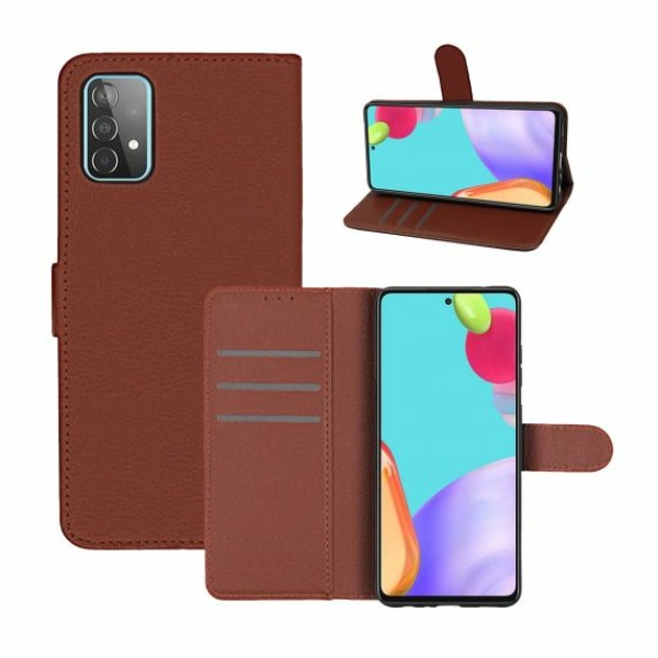 Flip Stand Läderfodral till Samsung Galaxy A72 5G Brun - Bild 4