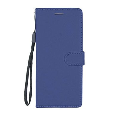 Flip Stand Leather Wallet Case For Sony Xperia 1 Blue