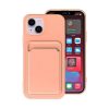 Silicone Case with Card Holder iPhone 14 Plus Pink