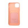 Silicone Case with Card Holder iPhone 14 Plus Pink - Bild 3