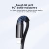 SiGN 3-in-1 Kabel Lightning, USB-C, Micro-USB, 3A, 1.2m - Svart - Bild 2