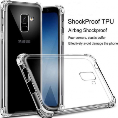 Stöttåligt Mobilskal Samsung Galaxy A6 Plus 2018 - Transparent