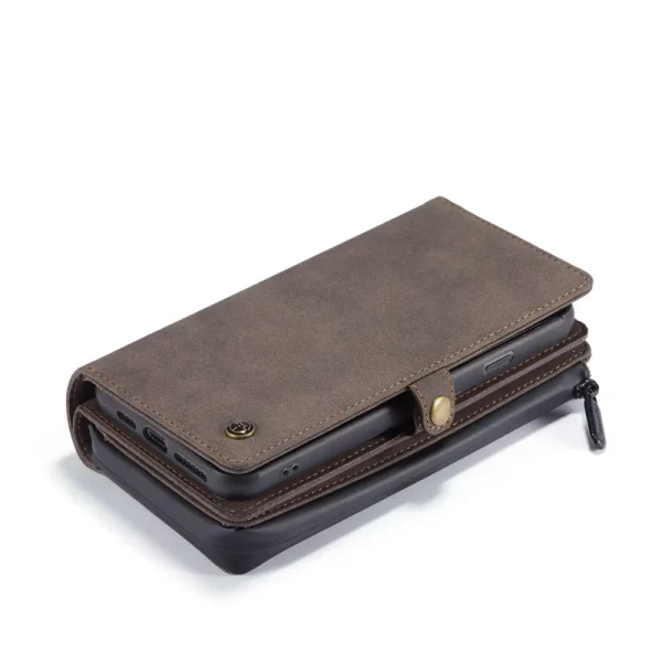 CASEME 2-i-1 XL Plånboksfodral + Avtagbart Skal för iPhone 7/8/SE - Brun - Bild 5