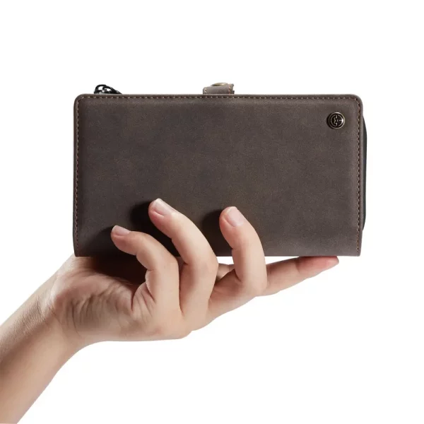 CASEME 2-i-1 XL Plånboksfodral + Avtagbart Skal för iPhone 7/8/SE - Brun - Bild 6