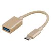 Deltaco Prime USB-C till USB-A Adapter, 0.15m, gold