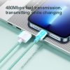 SiGN Boost USB-C till USB-C Kabel, 60W, 1m - Grön - Bild 6
