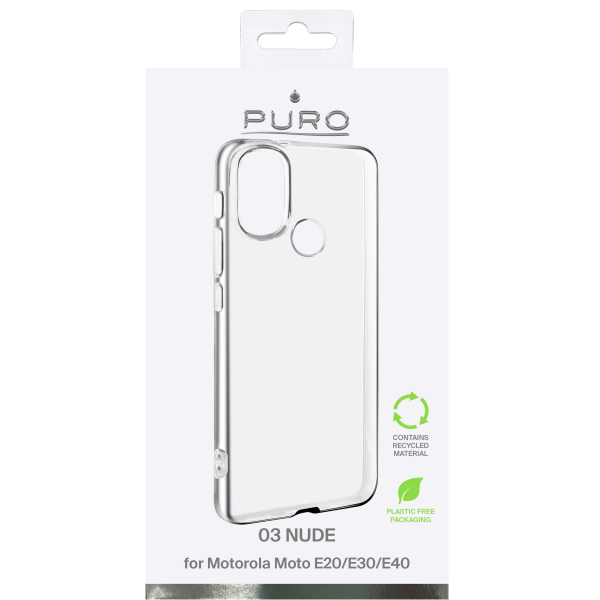 Puro 0.3 Nude Motorola Moto E20/E30/E40 fodral (genomskinligt) - Bild 2