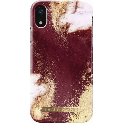 iDeal fodral för Apple iPhone XR (golden burgundy marble)