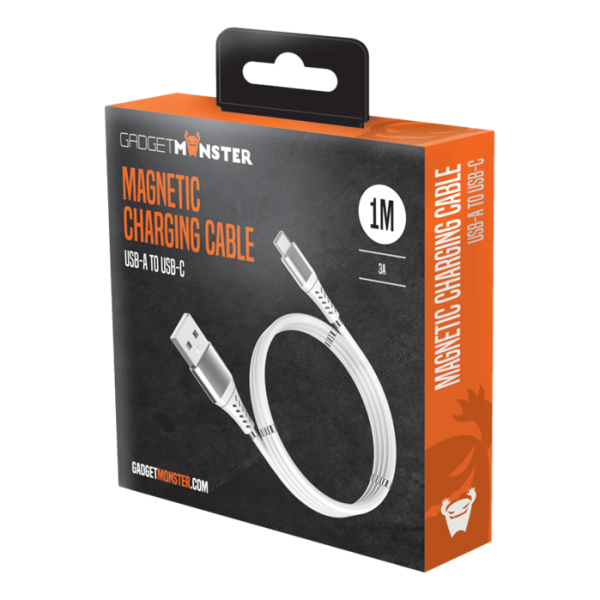 Magnetic USB-C Charge Cable, slipp kabeltrassel, 2,4A, 1 meter - Bild 3