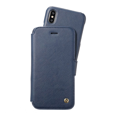 iPhone XS/X Case ​​​​Stockholm Separat Notebook Type Case (marinblå)