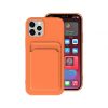 iPhone 13 Pro Max Silikonskal med Korthållare - Orange