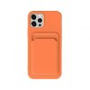 iPhone 13 Pro Max Silikonskal med Korthållare - Orange - Bild 2