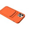 iPhone 13 Pro Max Silikonskal med Korthållare - Orange - Bild 3