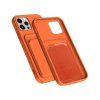 iPhone 13 Pro Max Silikonskal med Korthållare - Orange - Bild 4