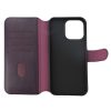 iPhone 15 Pro Max Plånboksfodral Läder Rvelon - Lila - Bild 5