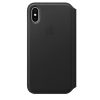 Apple läderfodral till iPhone X svart