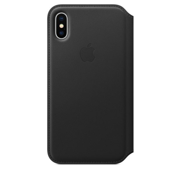 Apple läderfodral till iPhone X svart