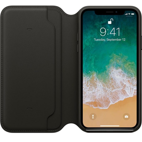 Apple läderfodral till iPhone X svart - Bild 3