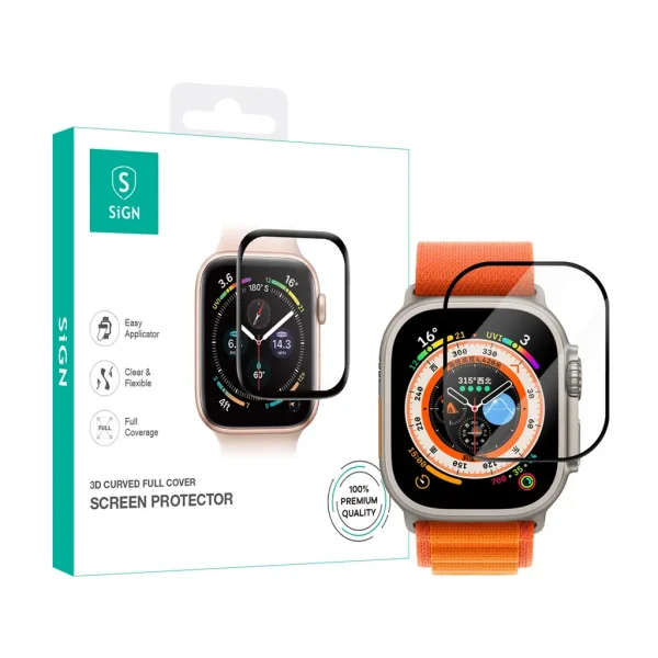 SiGN Heltäckande Skärmskydd 49mm för Apple Watch Ultra / Ultra 2 - Bild 6
