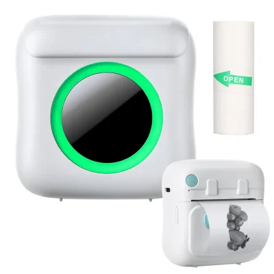 SiGN Mini Skrivare Bluetooth 200 dpi Label Printer med en rulle - Vit