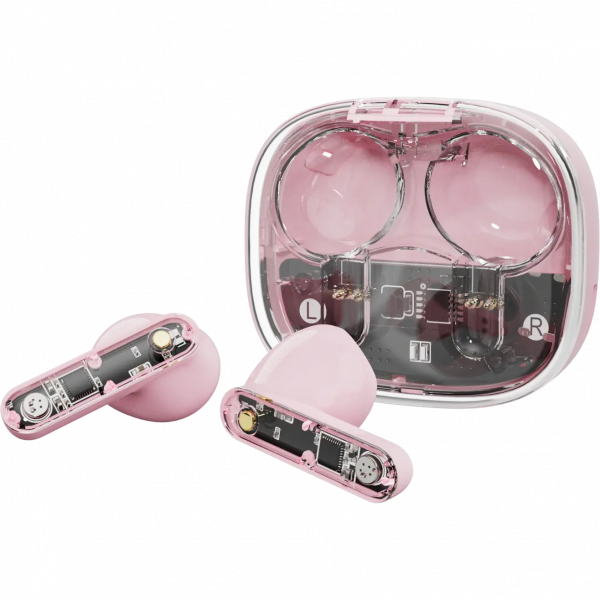 T150, Transparent TWS earbuds, Pink - Bild 6