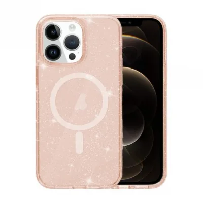 iPhone 12 Pro Max Mobilskal Glitter Magsafe - Guld