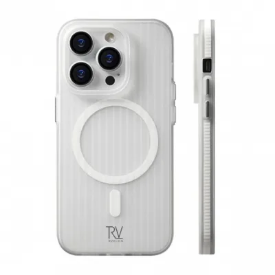 iPhone 12 Pro Max Mobilskal Korrugerad med Magsafe Rvelon - Vit