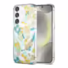 Samsung Galaxy S24 Mobilskal Magnet - Blommor Turkos
