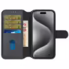 RV Genuine leather Wallet Case iPhone 16 Black - Bild 2