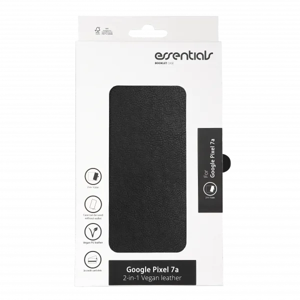 Google Pixel 7a PU wallet, detachable, 3 cards,blk - Bild 4