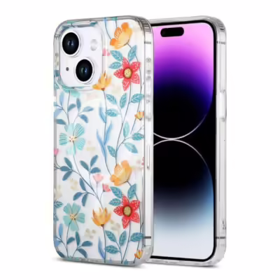 iPhone 14/15 Plus Mobilskal MagSafe - Blommor & Kvistar